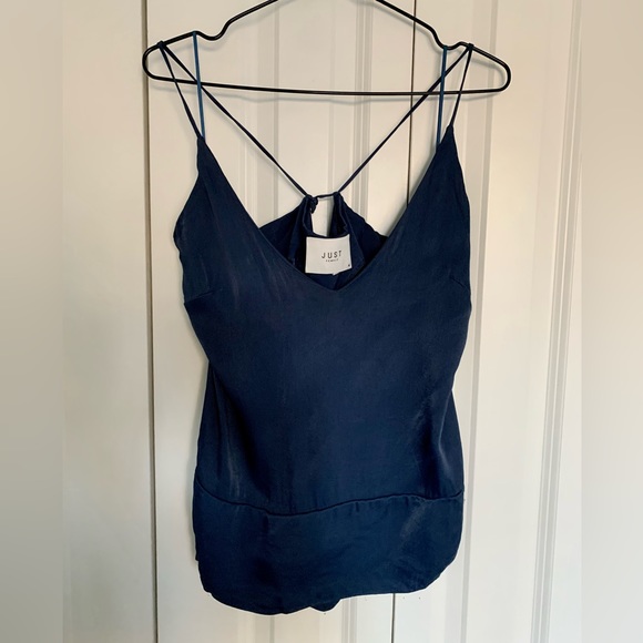 Just Female silky feeling blue top size XS - Picture 1 of 10